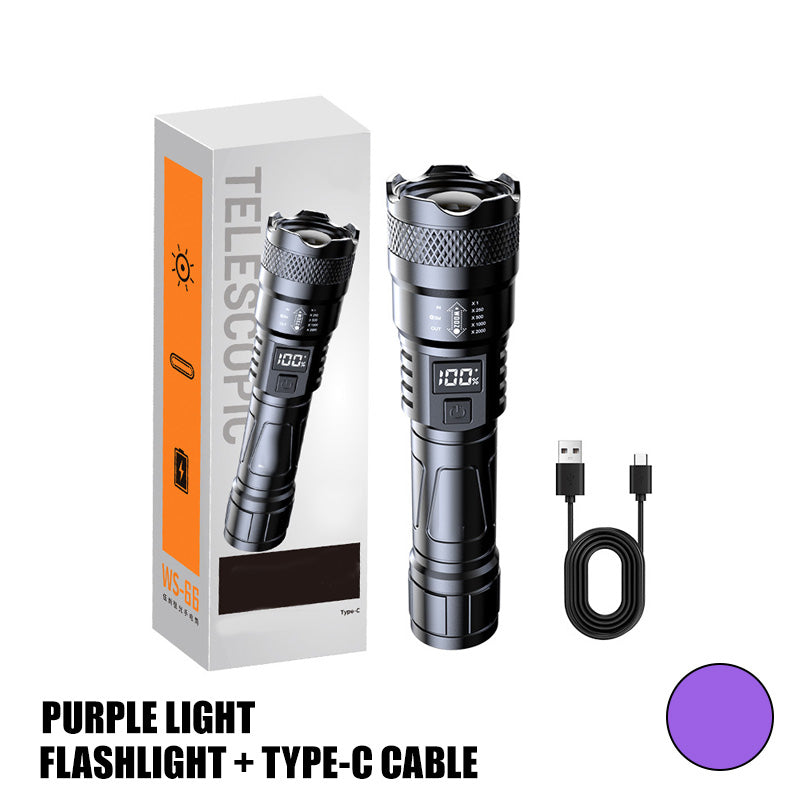 🔥LED Strong Light Retractable Flashlight