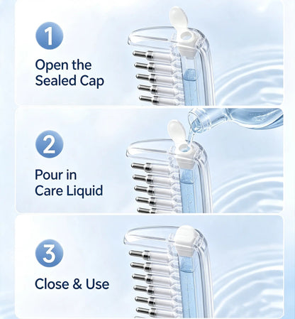 Refillable Scalp Oil Applicator Comb – Direct Root Application & Gentle Scalp Massage