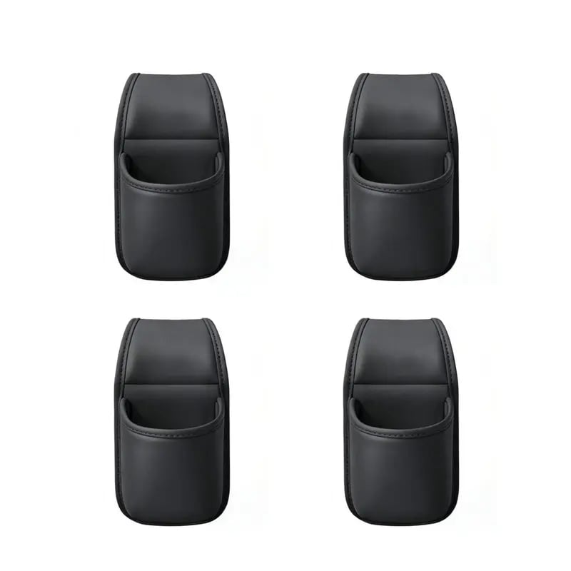 Leather Car Door Storage Pocket | Double-Layer Car Door Organizer