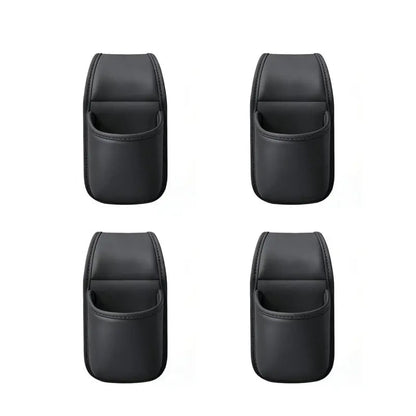 Leather Car Door Storage Pocket | Double-Layer Car Door Organizer