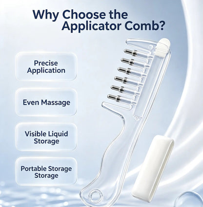 Refillable Scalp Oil Applicator Comb – Direct Root Application & Gentle Scalp Massage