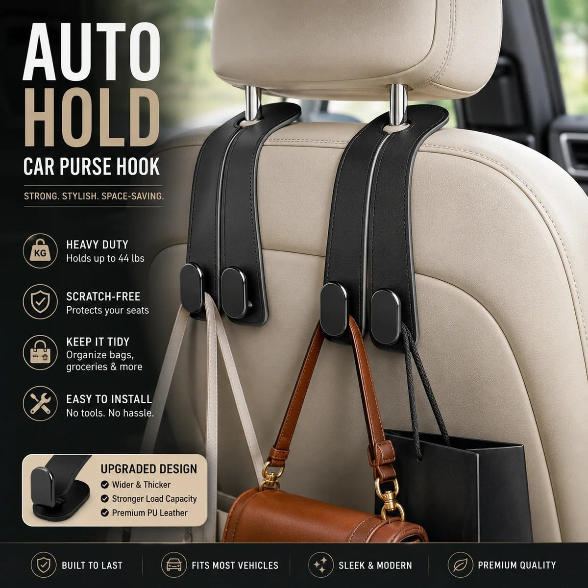 🔥LAST DAY: BUY 1 GET 1 FREE✨Car Purse Hook, Purse Hook for Car Seats Headrest, Car Seat Hooks 🚗