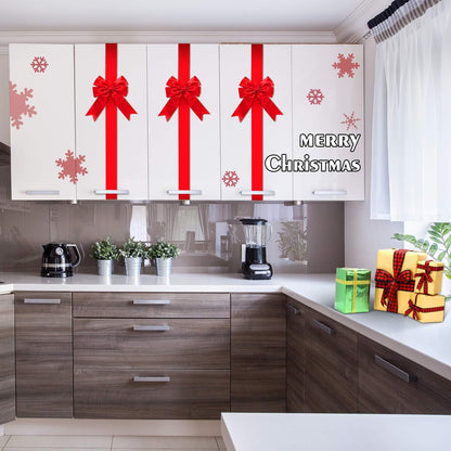 Red Christmas Cabinet Bows