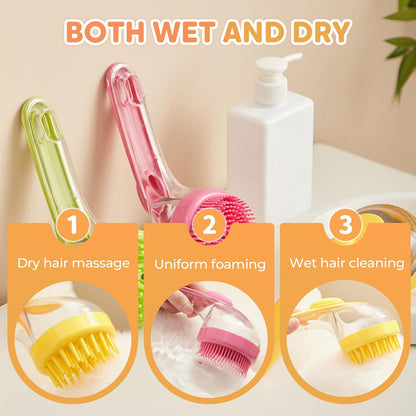 🐶2-in-1 Press-to-Dispense Dog Bath & Grooming Brush — Helps Pets Love Bath Time🐾