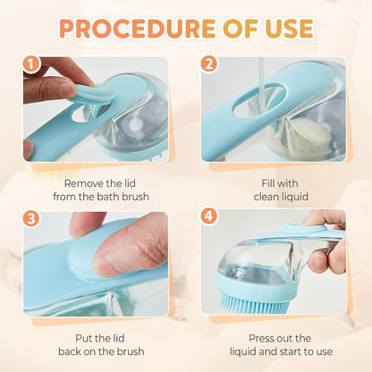 🐶2-in-1 Press-to-Dispense Dog Bath & Grooming Brush — Helps Pets Love Bath Time🐾