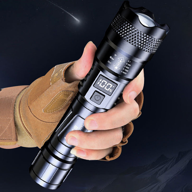 🔥LED Strong Light Retractable Flashlight
