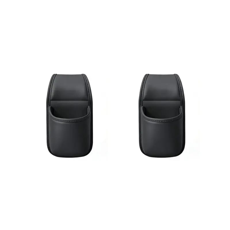 Leather Car Door Storage Pocket | Double-Layer Car Door Organizer