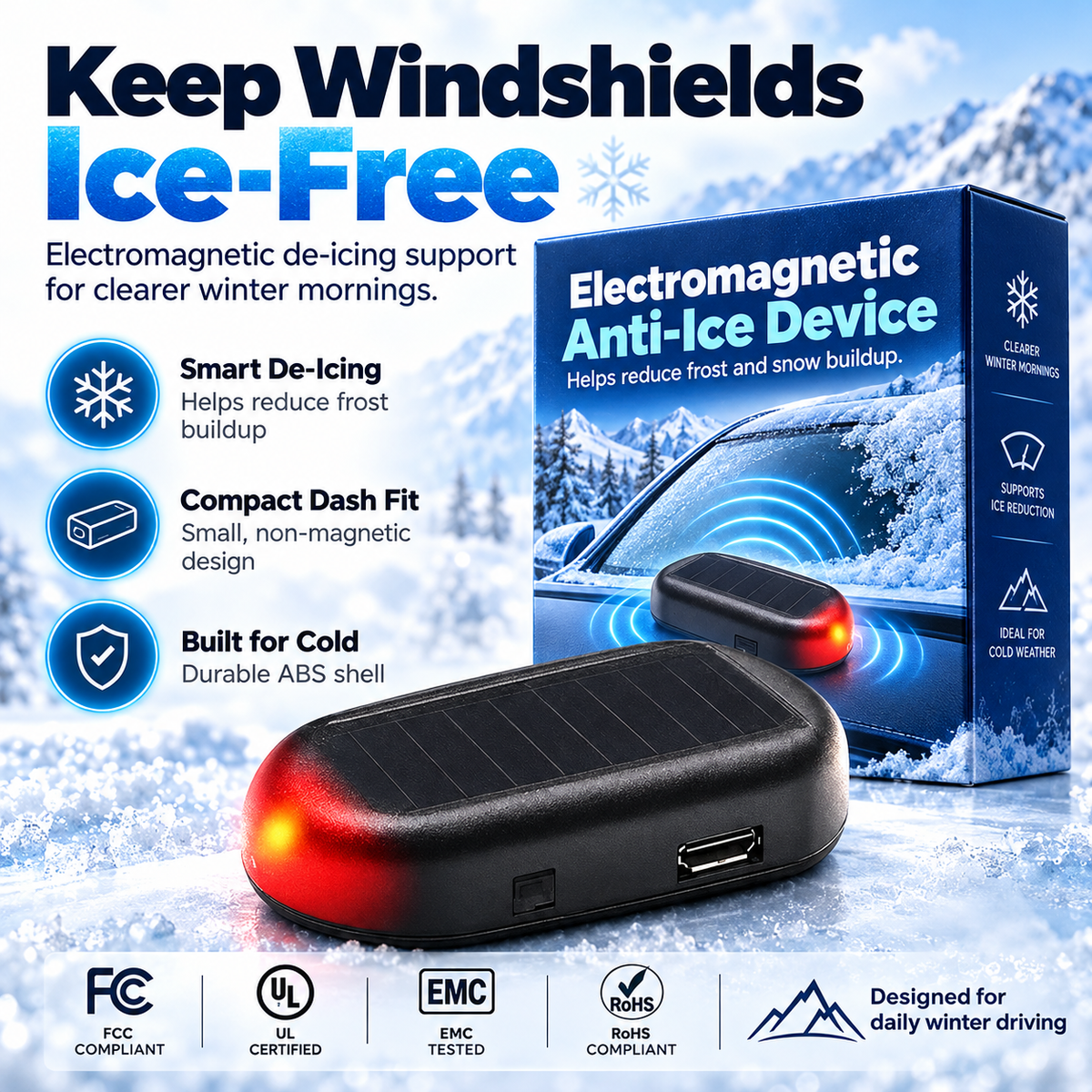 Electromagnetic Molecular Interference Antifreeze Snow Removal Instrument for Vehicles