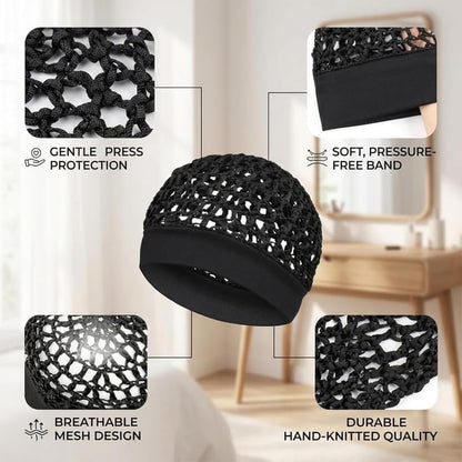 💖 LAST DAY 50% OFF! 🌙 3-Piece Ultra-Soft Wide-Band Sleep Bonnet Set