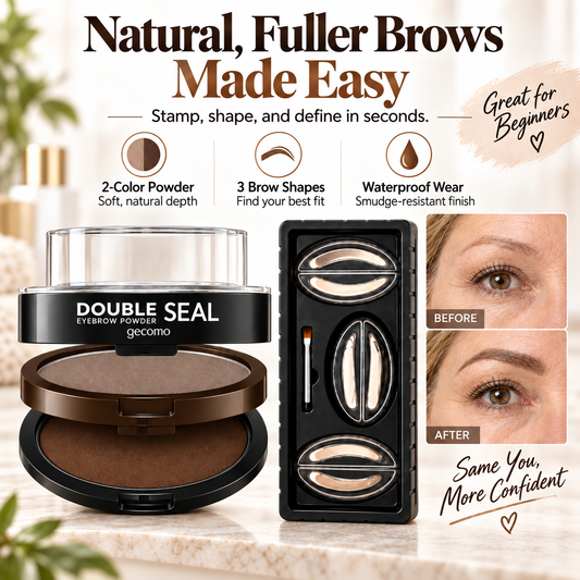 🌸 2-Color Waterproof Brow Stamp Kit for Quick, Natural-Looking Brows