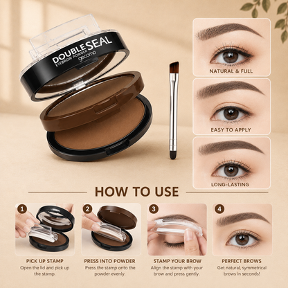 🔥 LAST DAY: BUY 1 GET 1 FREE 🌸 2-Color Waterproof Brow Stamp Kit for Quick, Natural-Looking Brows