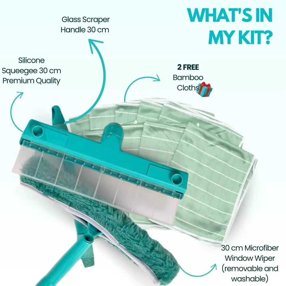 HOOMWELL™  Recyclable Silicone Window Squeegee Kit