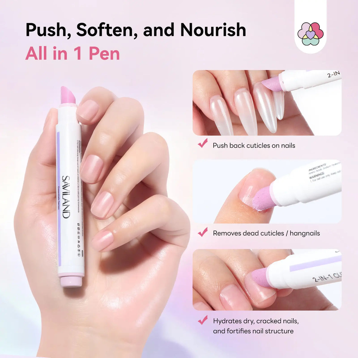 💅2-in-1 Cuticle Care Pen – 45° Ceramic Tip + Hydrating Oil for All Nail Types