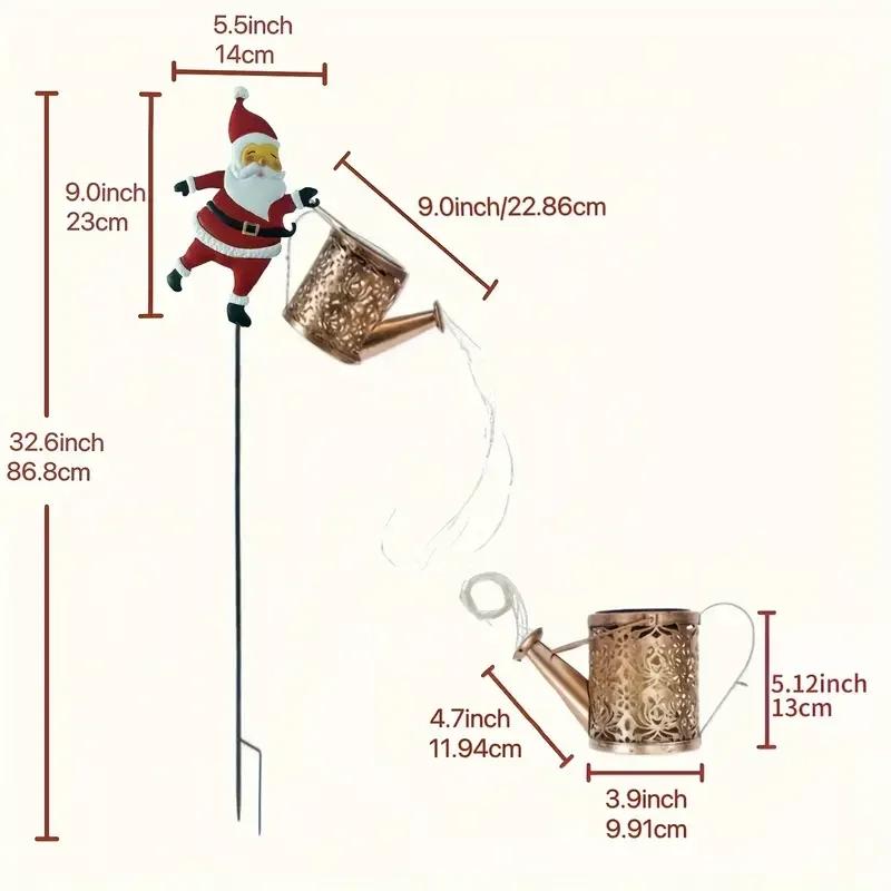 🎄 Christmas Flash Sale 🎅 Solar-Powered Santa Claus Garden Stake Kettle Light