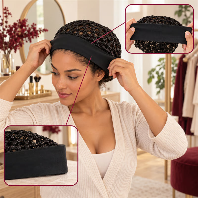 💖 LAST DAY 50% OFF! 🌙 3-Piece Ultra-Soft Wide-Band Sleep Bonnet Set
