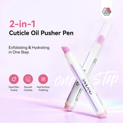 💅2-in-1 Cuticle Care Pen – 45° Ceramic Tip + Hydrating Oil for All Nail Types