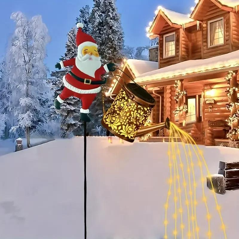 🎄 Christmas Flash Sale 🎅 Solar-Powered Santa Claus Garden Stake Kettle Light