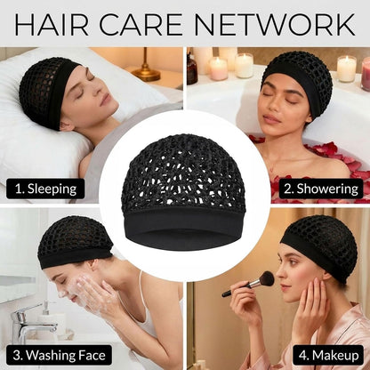 💖 LAST DAY 50% OFF! 🌙 3-Piece Ultra-Soft Wide-Band Sleep Bonnet Set